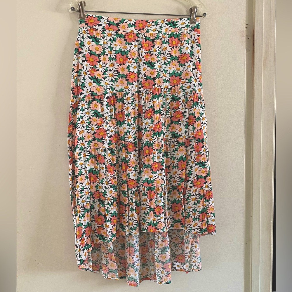 Flora high-low skirt